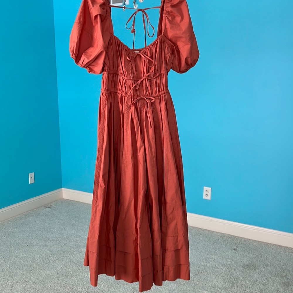 Ulla johnson midi dress palma puff